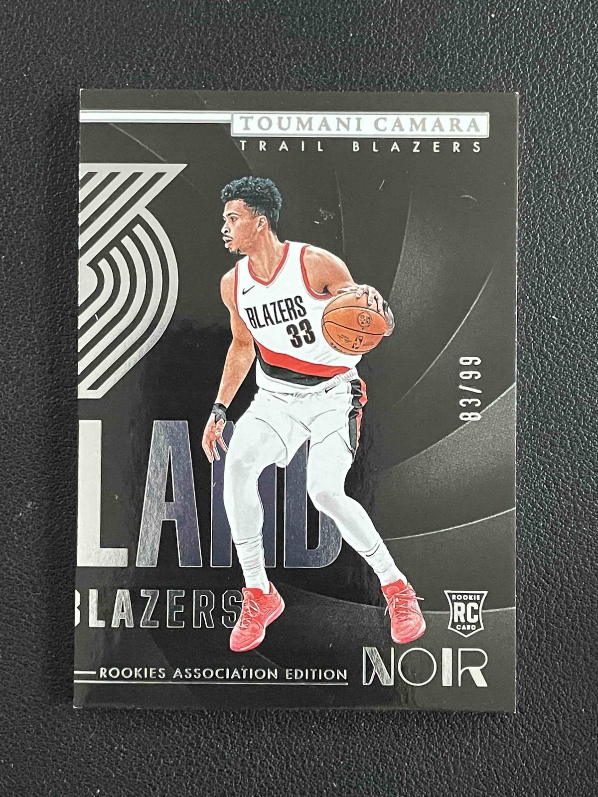 Toumani Camara 2023-24 Panini Noir Basketball Portland RC /99 #163
