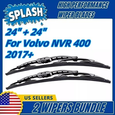 Wipers 2-Pack Premium Wiper Blades fits 2017+ Volvo VNR 400 - 19240x2