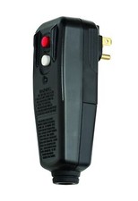 Tower Manufacturing 30434009 Auto-Reset 15 AMP Right Angle GFCI Plug Black