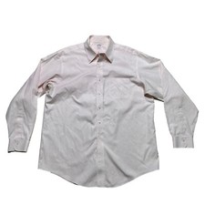 Brooks Brothers Regular Fit Non Iron Shirt Mens Size 17 Pink Long Sleeve