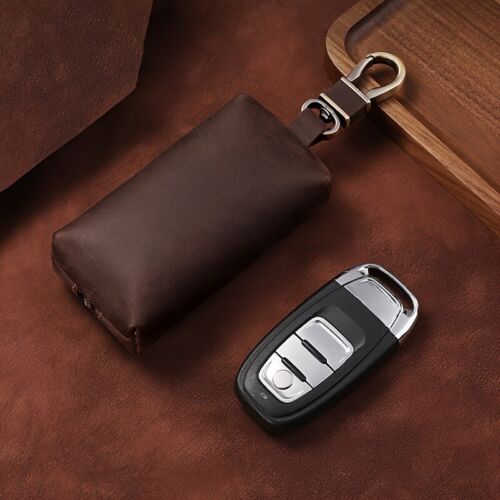 Men Genuine Leather Small Coin Purse Pouch Key Holder Cases Wallet Bag Zip Carry - Picture 8 of 10