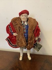 8" Vintage Peggy Nisbet Doll King Henry VIII” England With Tags