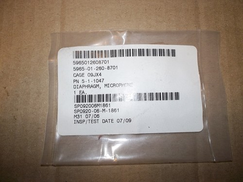 M40 Millennium Gas Mask MICROPHONE DIAPHRAGM Voicemitter PLUG 5965-01-260-8701 - Picture 4 of 4