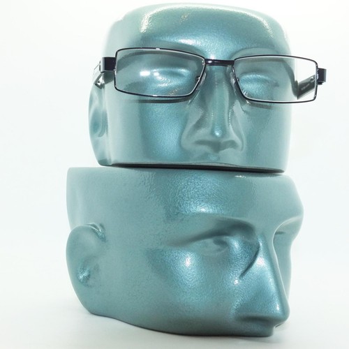 Reading Glasses Super Hi Tech Metro Metal Frame Jazz Aqua Black Detail +2.25 - Picture 3 of 4
