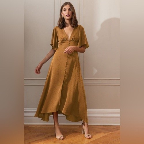 ✨ Used once ✨ Jenny Yoo ‘Luna’ satin dress in color marigold! Perfect condition - Picture 7 of 7