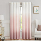 Ombre Window Curtain Panel Linen Gradient Print on Rayon Blend Fabric Backtab Ro