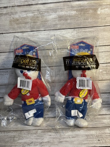 Multipet Mr. Bill Plush Dog Toy "Oh Noo!" Sound Lot Of 2 New Sealed Favorite Toy