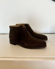 Meermin Chukka Boot Rapello Dark Brown Suede 101468 UK8 E GOODYEAR WELTED