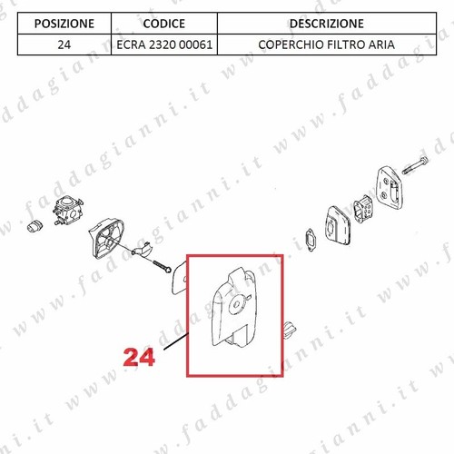 Ricambi per motosega CS-260TES/C, CS-2600/C, CS-2600ES/C Echo - NUOVO - Foto 31 di 35