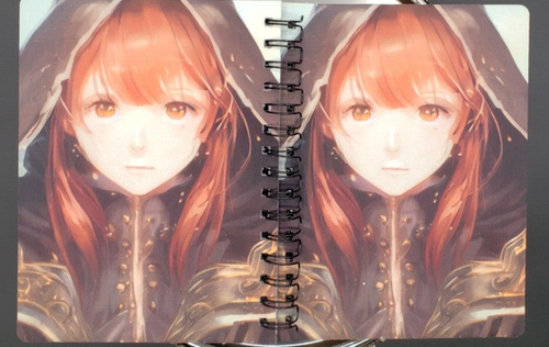 Diario bianco ragazza anime - sfoderato - nuovo - rilegato a spirale - Foto 4 di 4