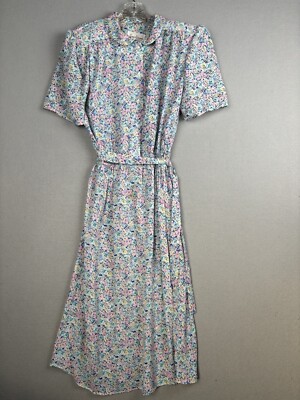 Susan Richard's Women s Dress 10 floral short sleeve cottagecore 2944