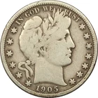 1905-S Barber Half Dollar 50C, Fine F
