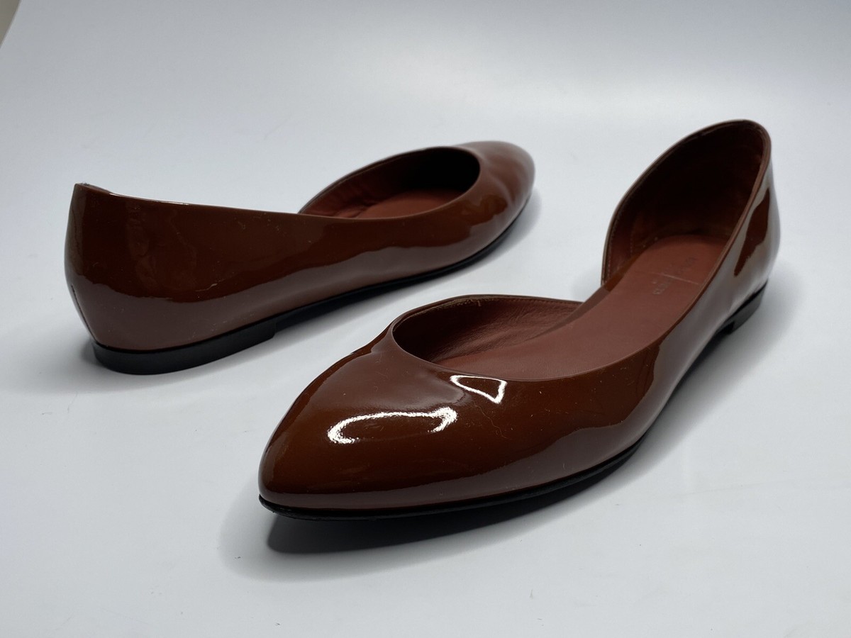Bottega Veneta Espadrille Ballet Flats in Red Patent Leather Bottega Veneta: Red Rosa Ballerina Flats | SSENSE main image 2
