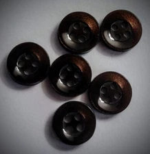 3/8" 4-Hole Dark Brown Dress Shirt Buttons