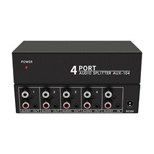 RCA Aux Audio Splitter 1 In 4 Out Stereo L/R Audio Splitter Part UK STOCK