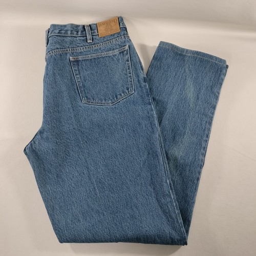NEU Lands’ End gerades Bein blau Denim Jeans Herren Größe 40x36