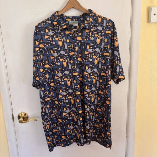 Herren PGA ProSeries Golf Polo All Over Golf Motiv Print Athletic Fit XXL Fun