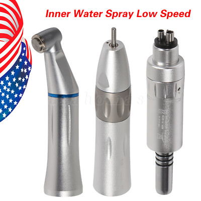 Dental Low Speed Handpiece Contra Angle/Straight Inner Water Air Motor 4Hole