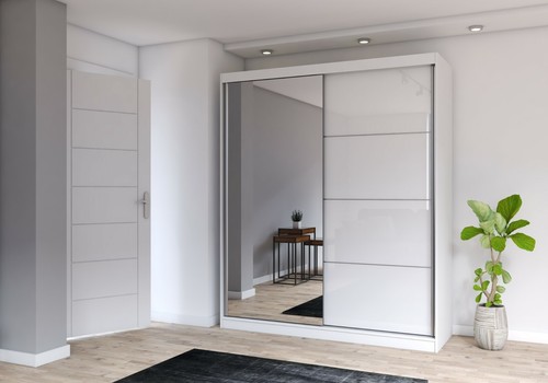 Modern Wardrobes MU 35 sliding doors with mirror perfect inside FREE DELIVERY - Picture 18 of 19