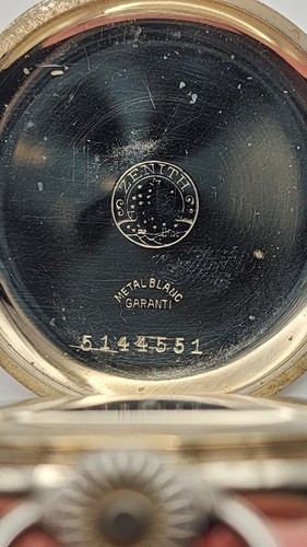 Reloj Bolsillo Zenith Grand Prix Paris 1900 Cara Abierta Piezas Reparación Caja Firmada Dial - Imagen 3 de 9