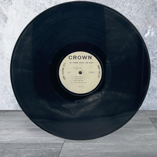 Ike Turner – Rocks The Blues 1963 Crown Record Mono Rock Soul Vinyl LP NO SLEEVE - Picture 3 of 5