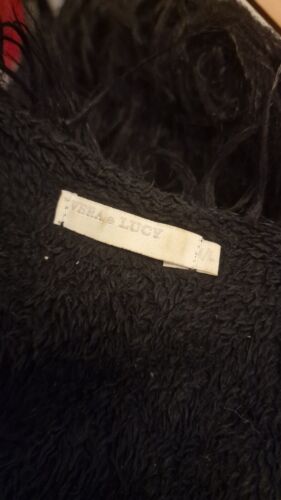 Vera And Lucy Size M/L black Faux Fur Fleece Lined Gilet Warm Hippie Festival - Picture 4 of 4