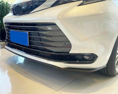 For Toyota Sienna 2021-2022 Carbon Fiber Look Front Bumper Grill & Fog Lamp Trim - Picture 3 of 6