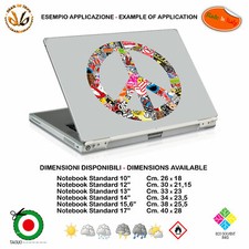 Peace sticker notebook contoured sticker bomb peace tablet print pvc