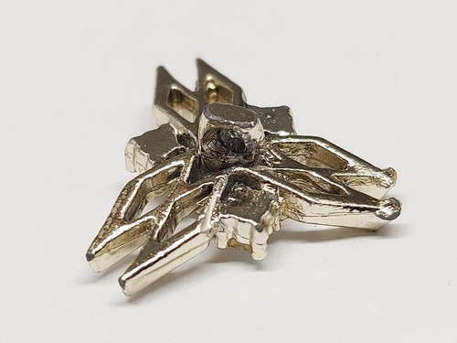 3 Vintage Rhinestone 20mm Shank Buttons Silver Metal - Picture 6 of 6