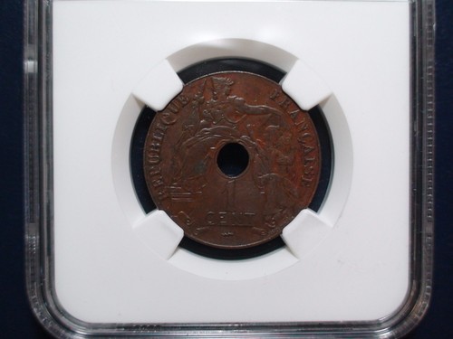 1923 FRENCH INDO CHINA One Cent NGC MS62 BN 1C Coin PRICED TO SELL NOW! - Picture 2 of 4