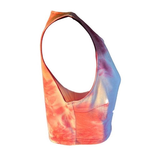 Yilibasha Pink Tye Dye Crop Sleeveless Shirt Size Medium - Foto 4 di 5