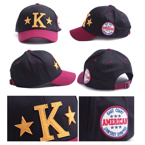Unisex Mens Womens Initial K Alphabet Short Visor Baseball Cap Trucker Hats - Picture 2 of 13
