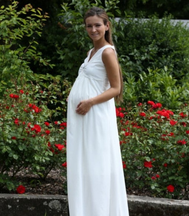 Azazie Madison Maternity Bridesmaids Dress Ivory A16