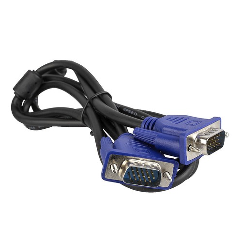 VGA Video Cable 6ft D-Sub SVGA 15pin 22in LCD Monitor Laptop PC 1080P Cord Wire - Picture 3 of 6