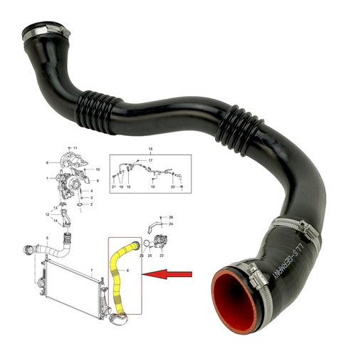 Turbo Hose Charge Air Pipe for Vauxhall Insignia A 2.0 CDTI 13419442