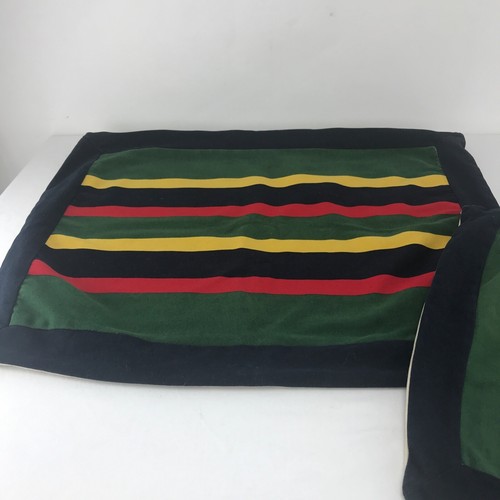 Tommy Hilfiger Reversible STRIPED PILLOW COVERS Red Blue Yellow Green Stripe - Picture 4 of 10