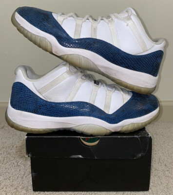 Nike Air Jordan 11 Low Retro Snake Navy 2019 14 CD6846-102 White Black 
