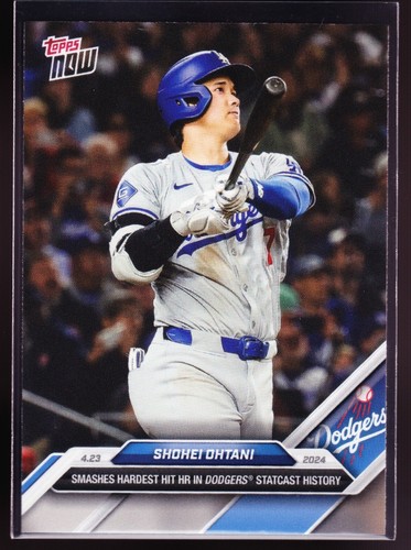 SHohei Ohtani Hardest Hit Dodger Statcast History Nationals 2024 Topps Now #113