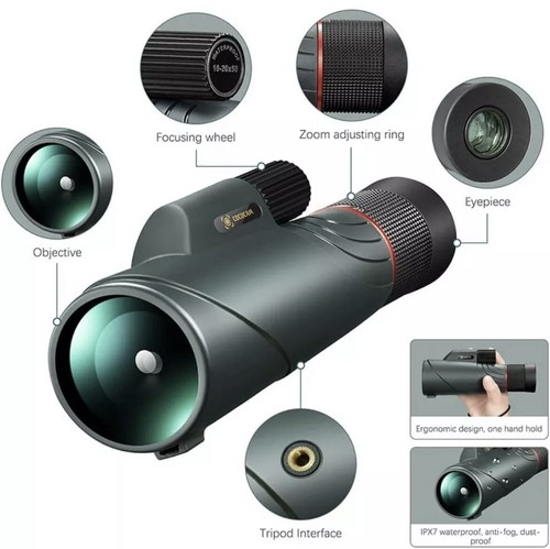 Monocular Telescope for Smartphone,Cococam High Powered Zoom Monoculars 10-20X50 - Picture 5 of 7