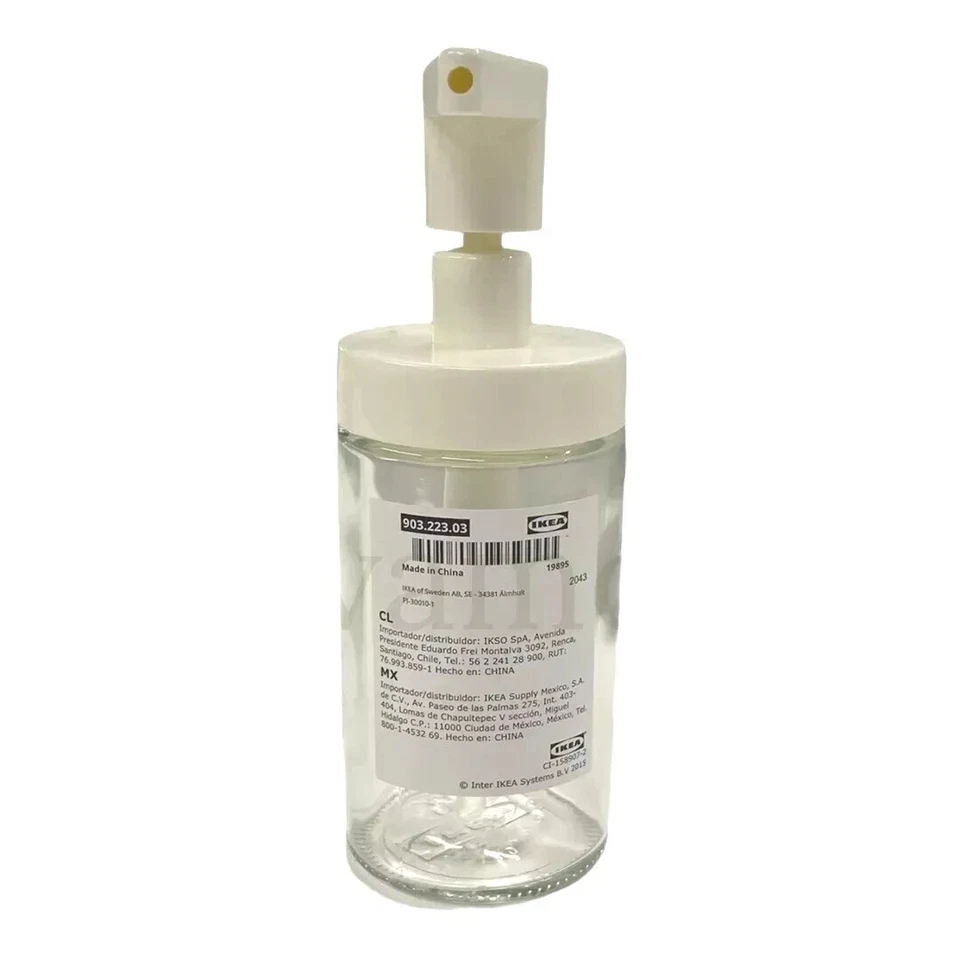 NUEVO: IKEA TACKAN Loción de vidrio transparente/dispensador de jabón 8 oz con etiqueta Foto 3 de 3
