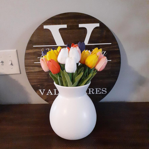 24Pcs Multicolor Artificial Tulips Flowers Fake Faux PU Tulip Bouquet Real Touch - Picture 7 of 12