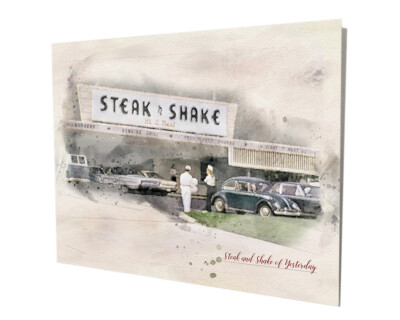 Old Steak and Shake Hamburger Restaurant of Yesterday 16x20 Aluminum Wall Art