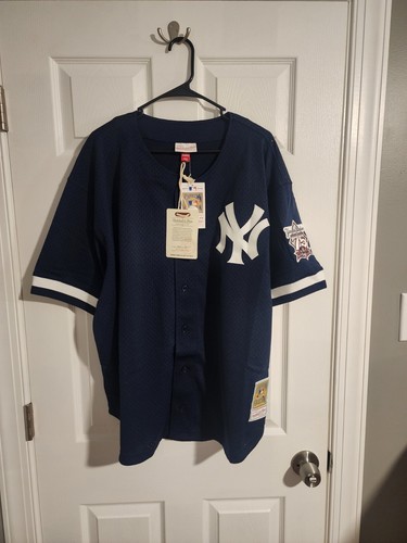 100% Authentc Derek Jeter 1998 NY Yankees Mitchell & Ness BP Jersey Sz 52 XXL  - Picture 1 of 5