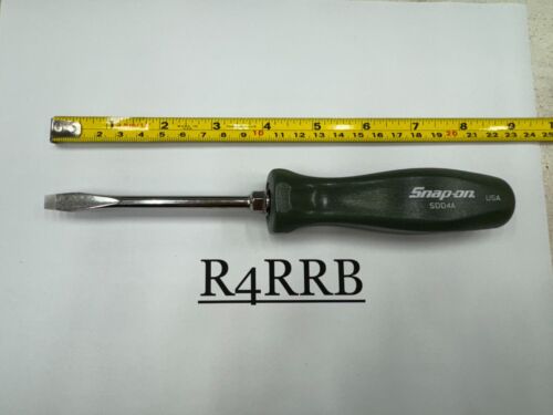 Snap-on Tools NEW COMBAT GREEN Hard Handle 1/4" Flat Head Screwdriver SDD4ACG - Picture 2 of 6