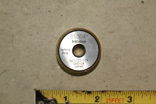 Mitutoyo Setting Ring .35004". NO. 177-179. 000128 Japan