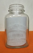 Vintage Golden West Vacuum Packed Coffee Glass Jar Closset & Devers Portland Ore