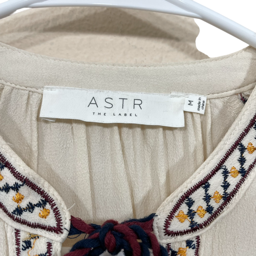 ASTR The Label Size M MADRID Ivory Embroidered Southwestern Boho Blouse - Picture 4 of 7