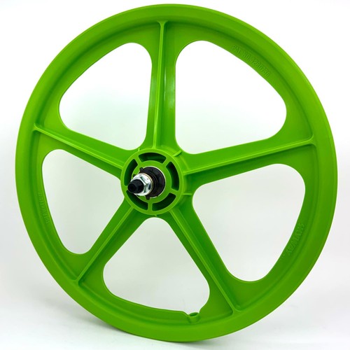 Skyway BMX 20" Tuff Wheels GREEN 9-TOOTH DRIVER retro NEW wheelset 3/8" 14MM - Picture 2 of 4