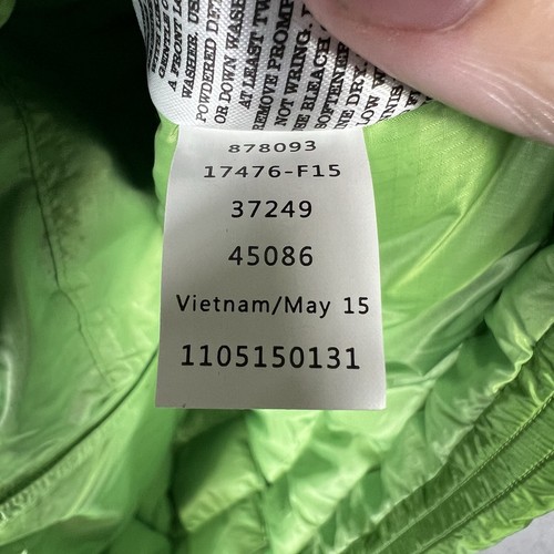 Rei Co-op Vest Mens Small Green Puffer 650 Down Full Zip Outdoors Hiking - Picture 7 of 8