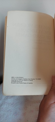 HOYLE'S MODERN ENCYCLOPEDIA OF CARD GAMES / WALTER B GIBSON 1974 PAPERBACK BOOK - Picture 8 of 10